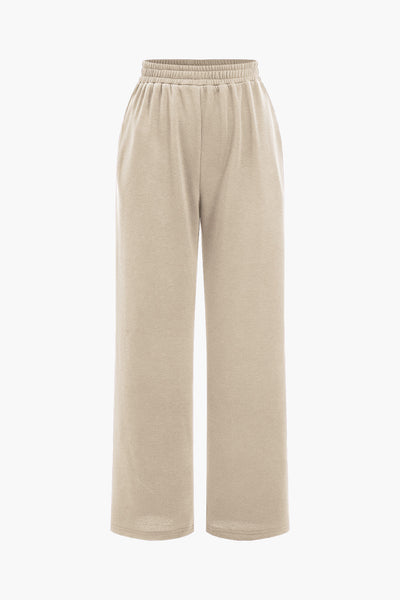 Ease One Shoulder Crop Sweat &amp; Palazzo Tracksuit Set