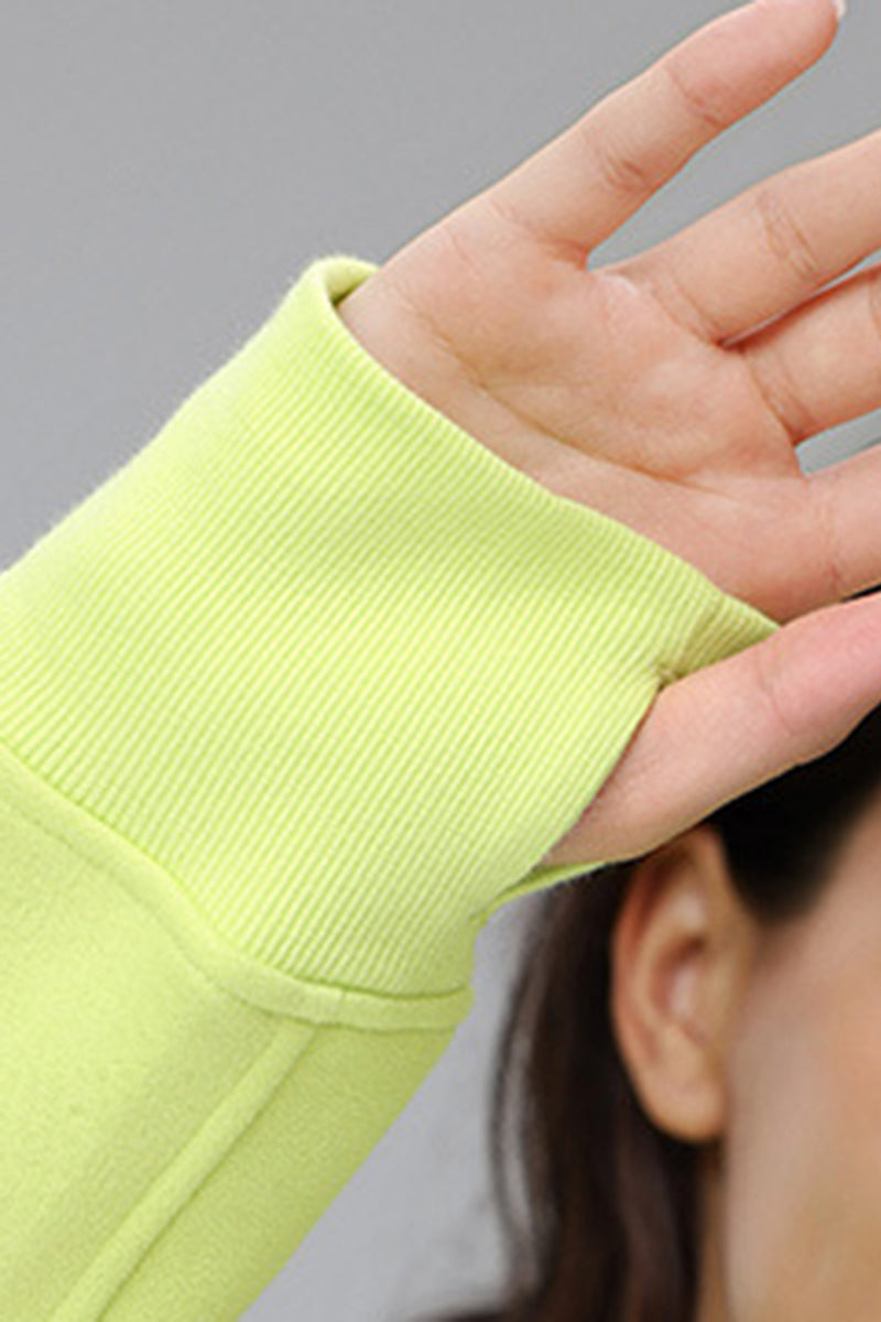 Sena Cropped Zip Fleece Hoodie