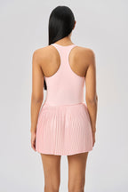 Women Back-Sculpt Cooling Built-In Bra Yoga Tennis Pleated Dress