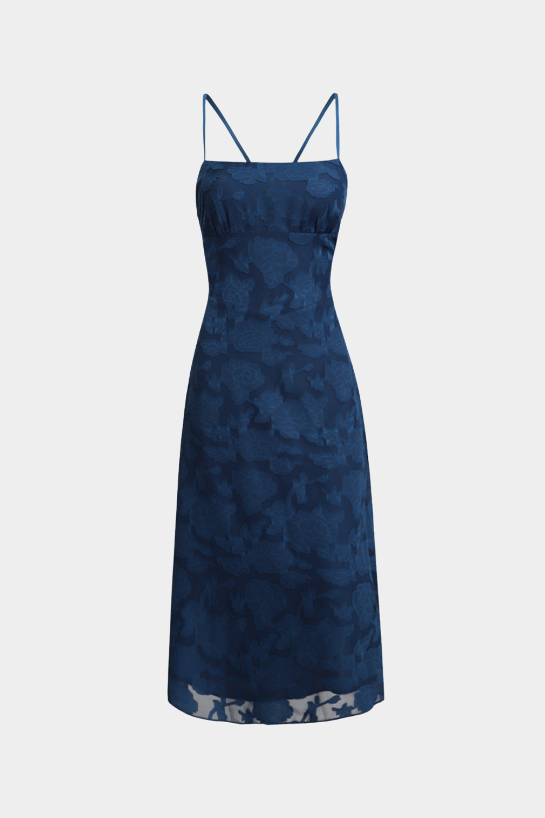 Şeffaf Dantel Midi Elbise