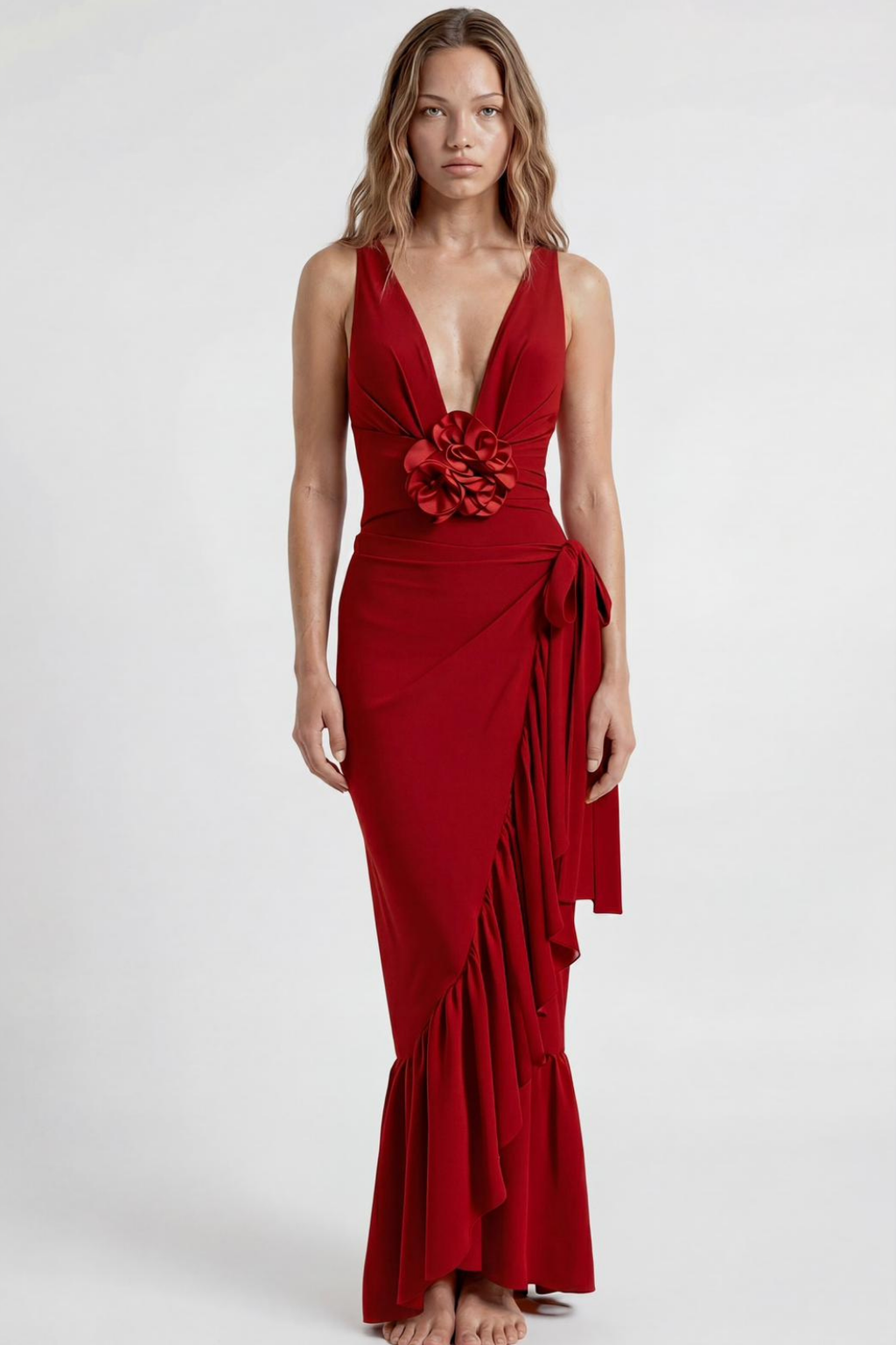 Scarlet Floral Pareo Set