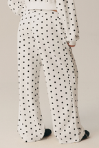 Suki Polka Dot Wide-Leg Sweatpants