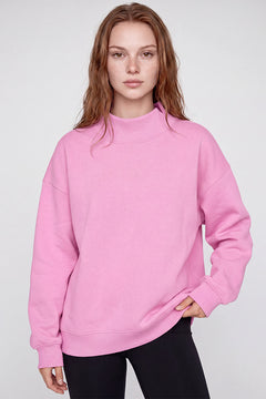Sudadera Livia de forro polar con cuello alto abierto