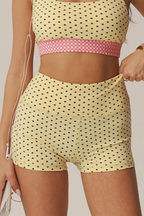 Shorts Lottie de lunares de tiro alto