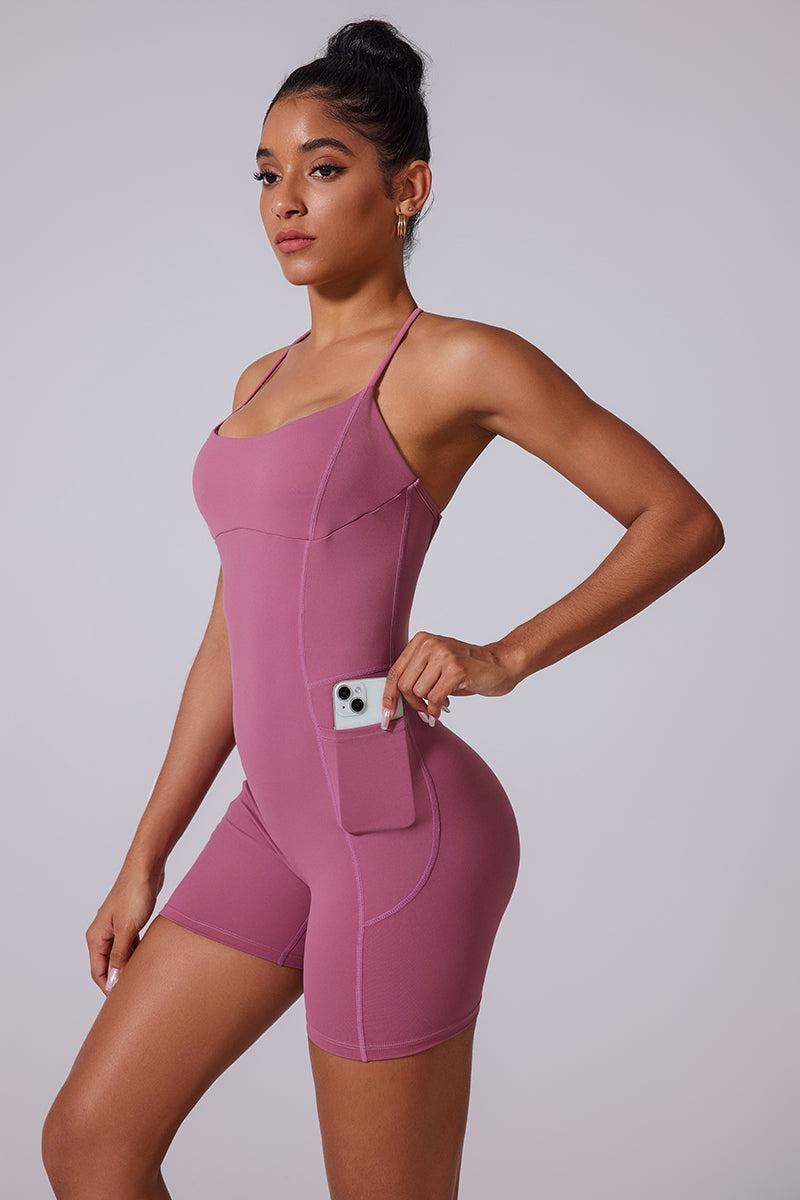 Body Odette con nudo trenzado y short integrado