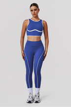 Women's Color-Blocked Hollowed-Out Back Sets Of Two Pieces