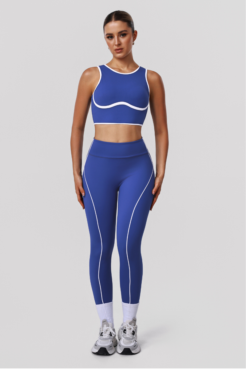 Women's Color-Blocked Hollowed-Out Back Sets Of Two Pieces