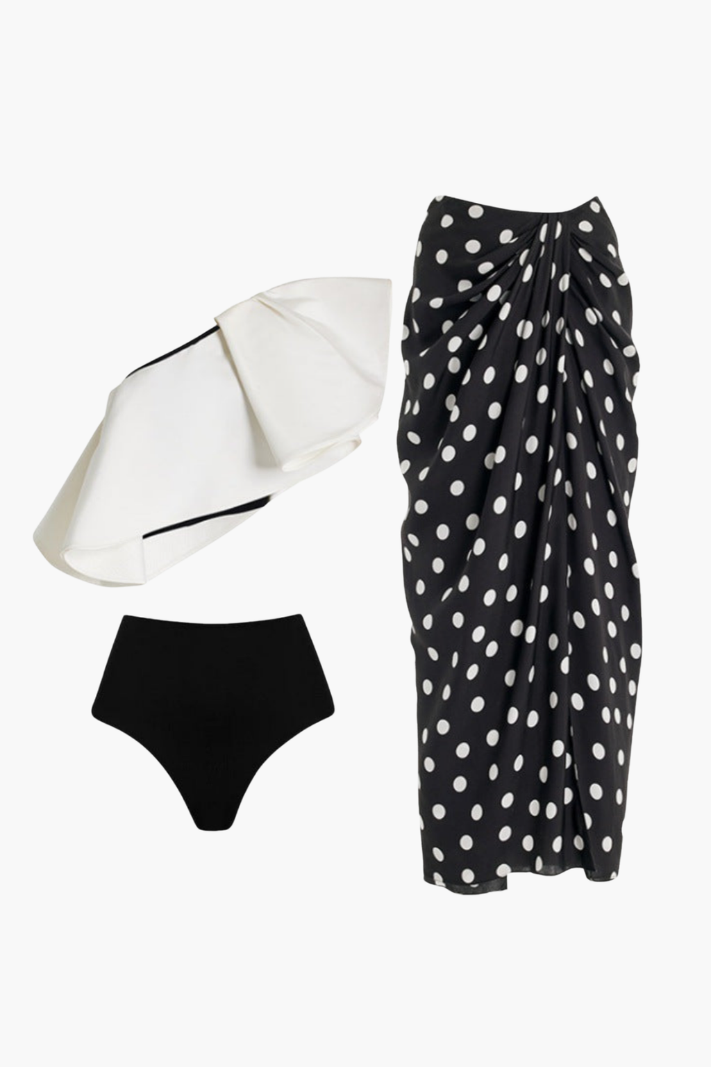 Noir Dot Pareo Set