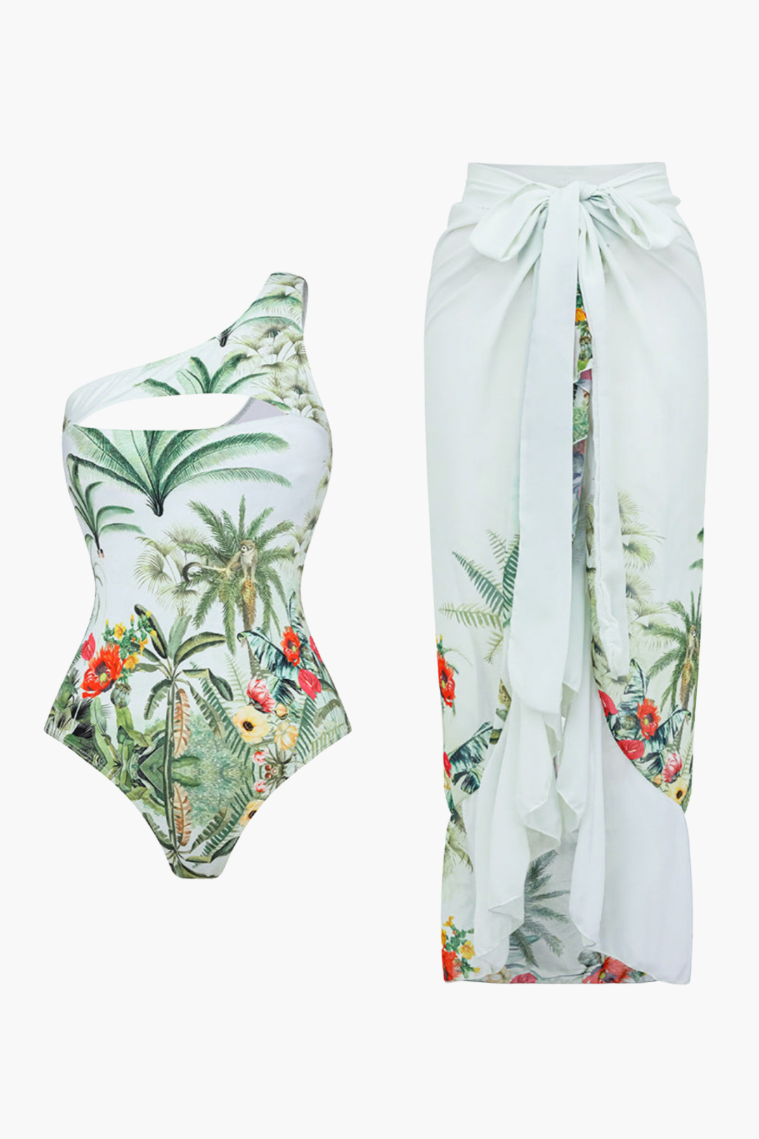 Tropical Swimsuit & Sarong