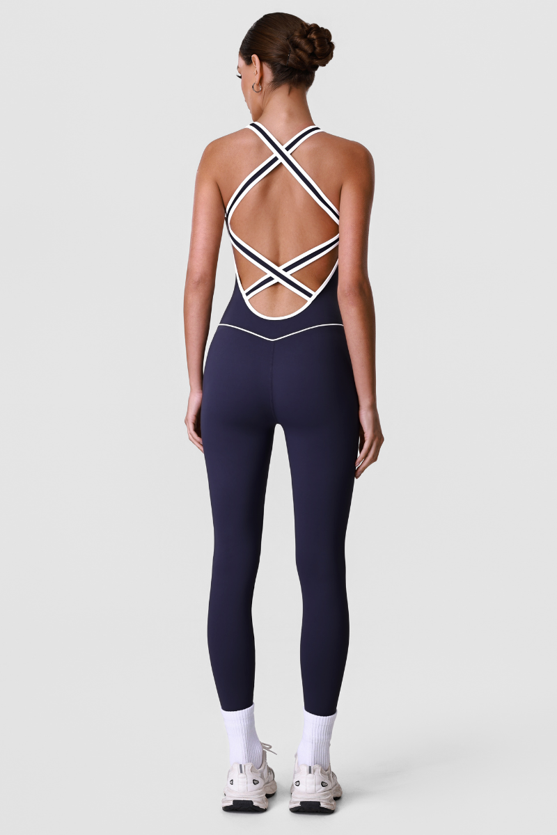 Linnea Criss-Cross Back Contrast Jumpsuit