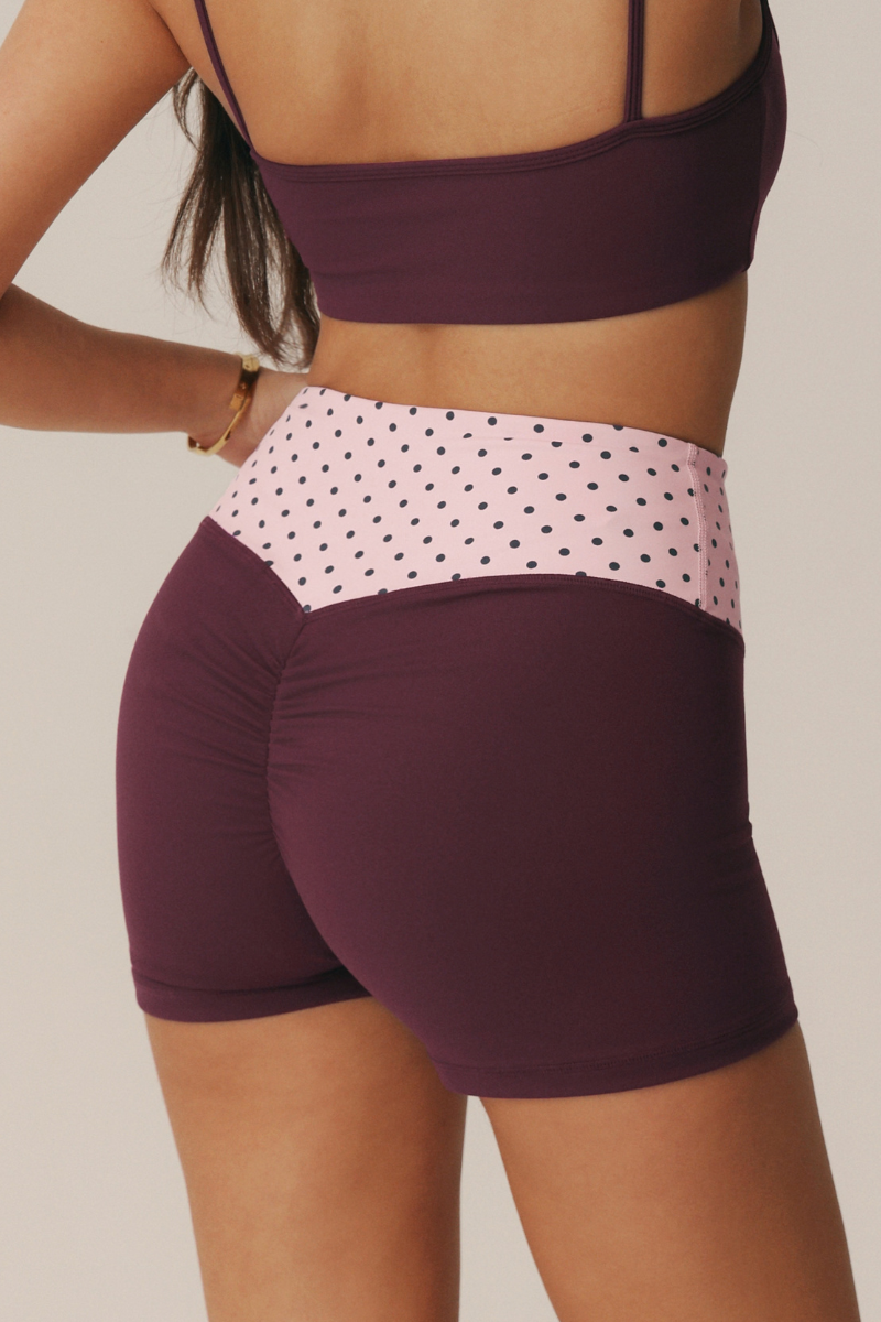 Shorts fruncidos Mimi de lunares