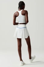 Women Stretch Tennis Set Removable Padding Sports Outfit
