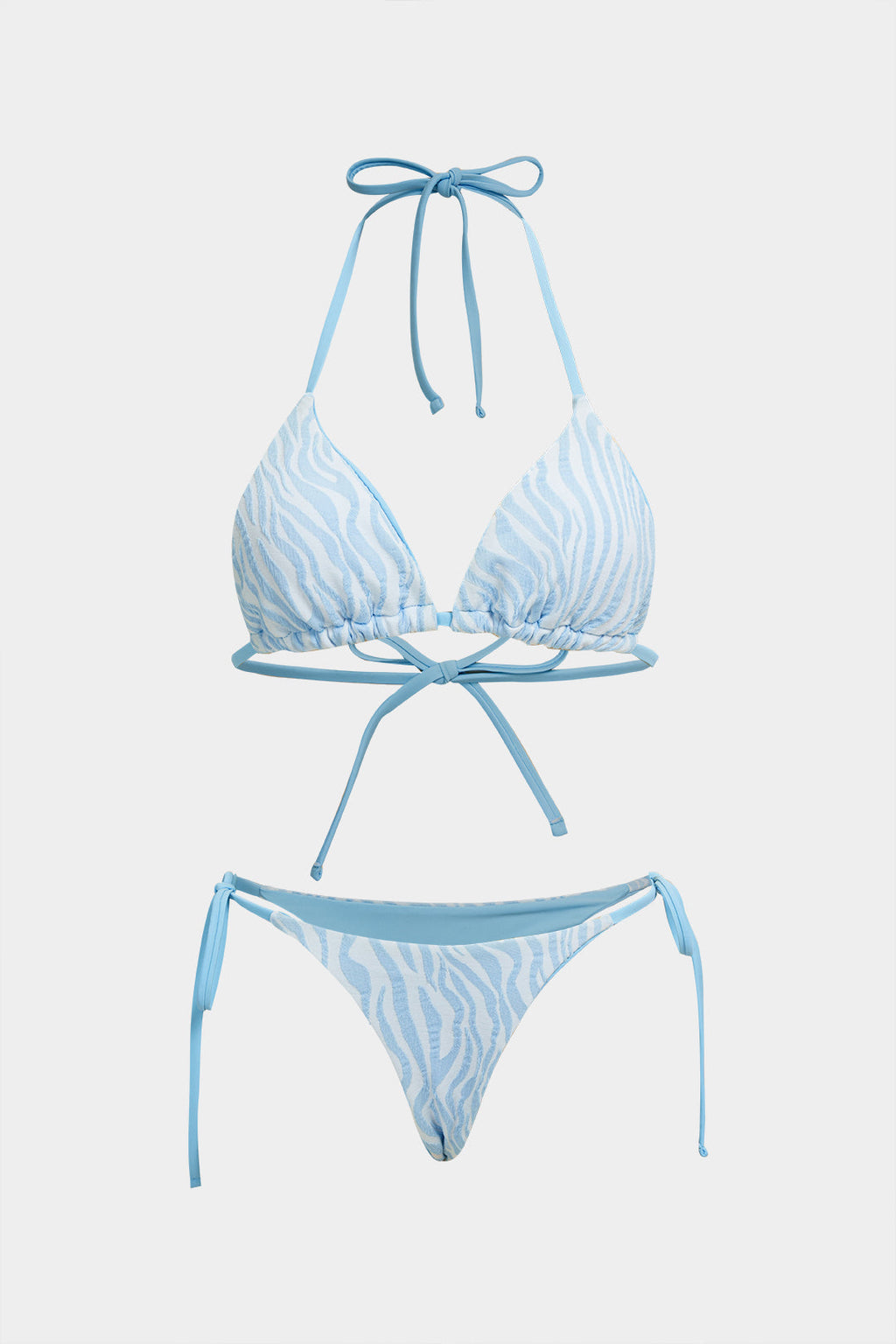 Azure Wave Tie Bikini Set