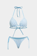 Azure Wave Tie Bikini Set