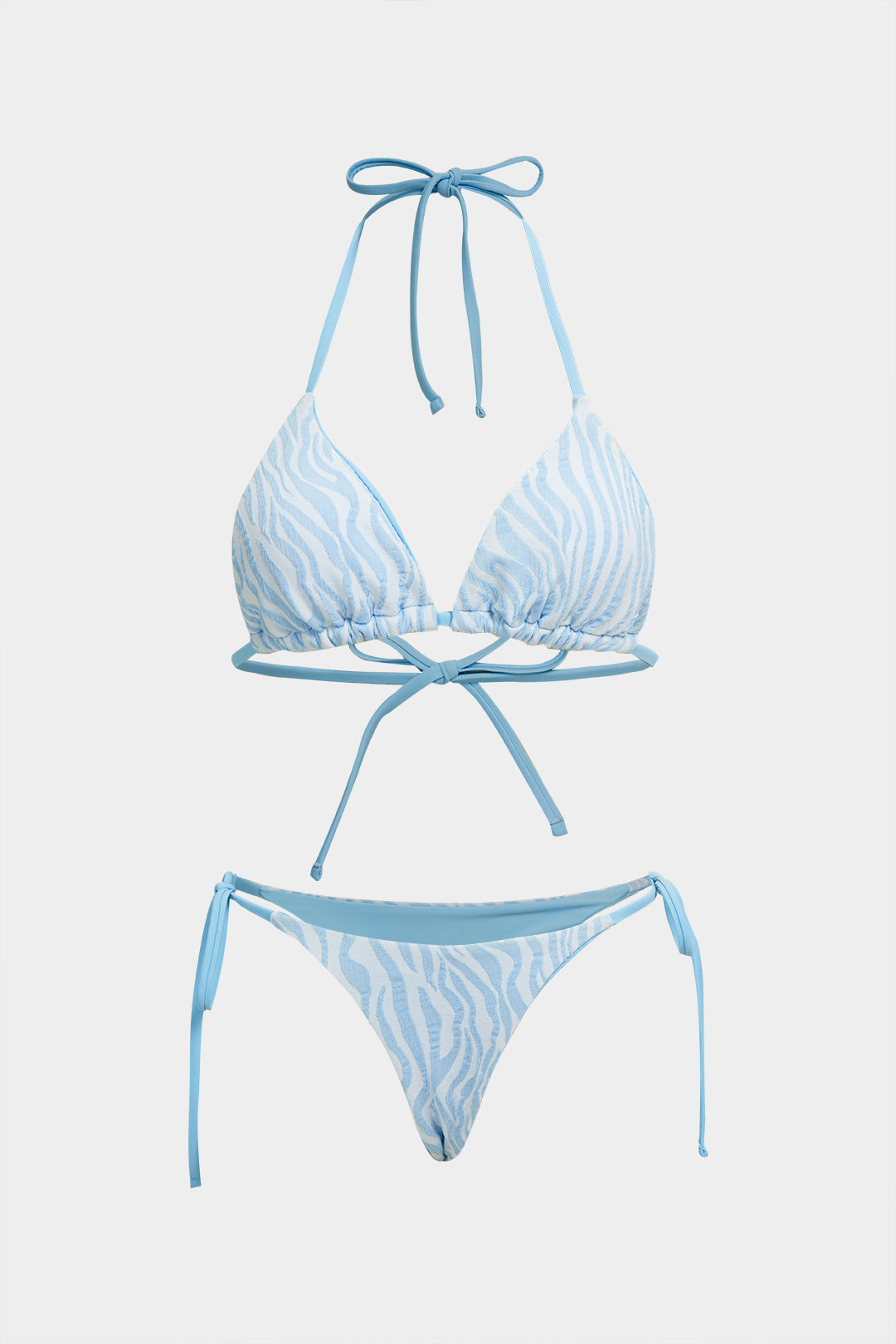 Azure Wave Tie Bikini Set