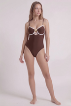 Mocha Contrast Swimsuit
