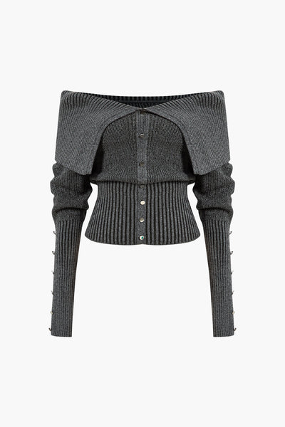 Solid Sweater Long-Sleeve Knitwear