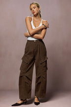 Kullanışlı Kargo Geniş Paçalı Pantolon