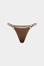 Textured Brown Bikini & Sarong