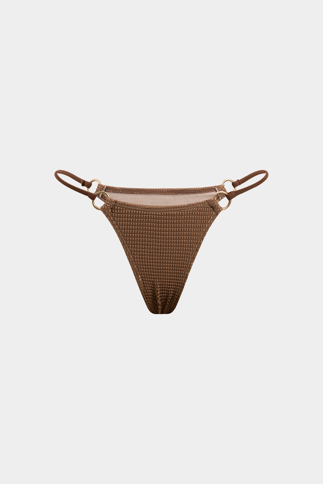 Textured Brown Bikini & Sarong