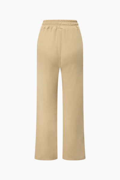 Draped Asymmetric Blouse &amp; Palazzo Trouser Set