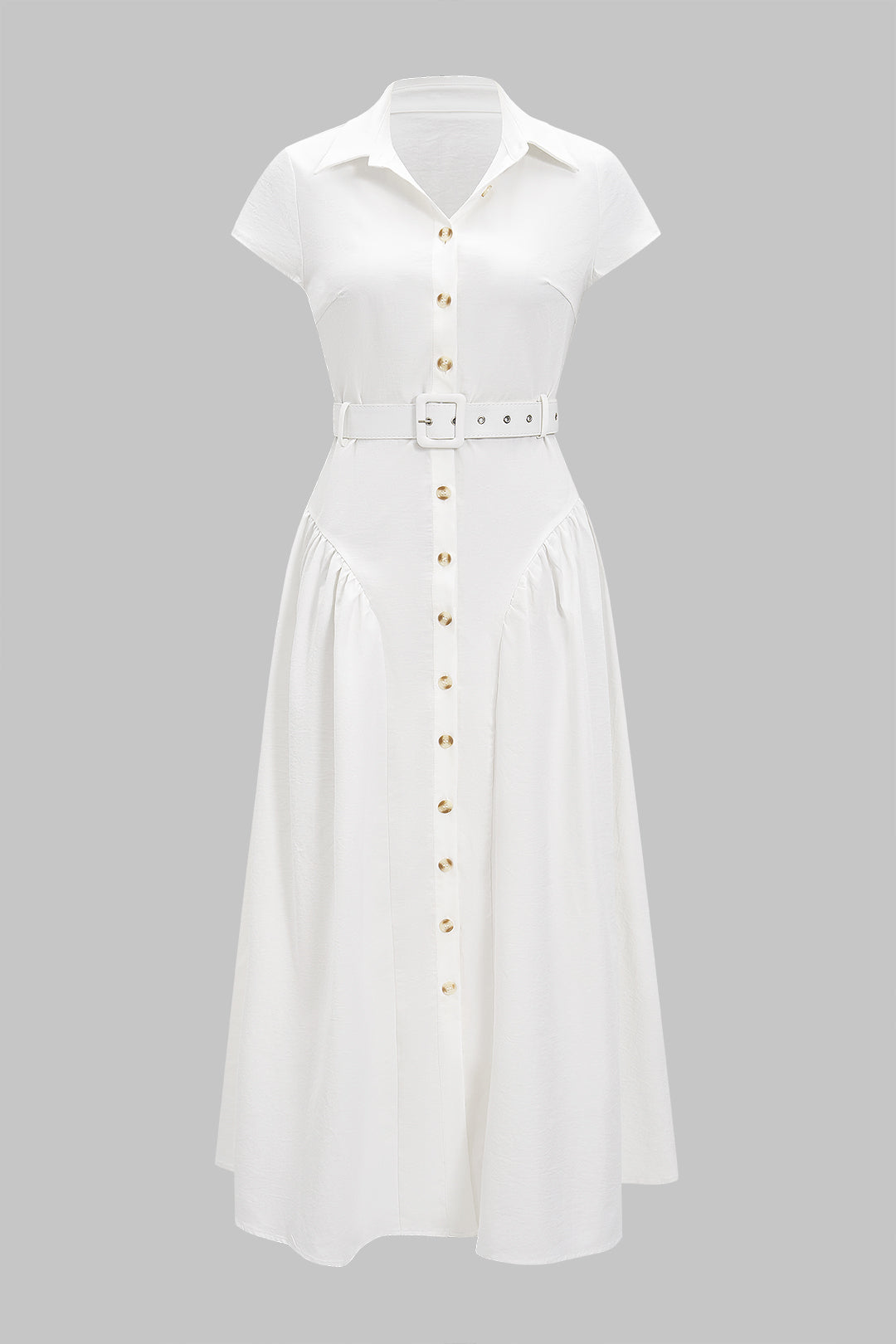 Vandoria Belted Shirt Dress