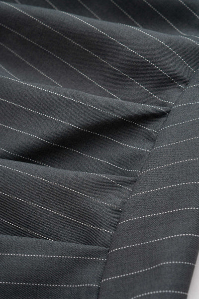Pinstripe Charm Tie Shirt &amp; Mini Skirt Set