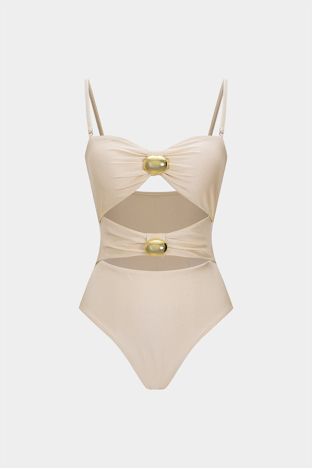 Aurelia Gold-Detail Cut-Out Swimsuit