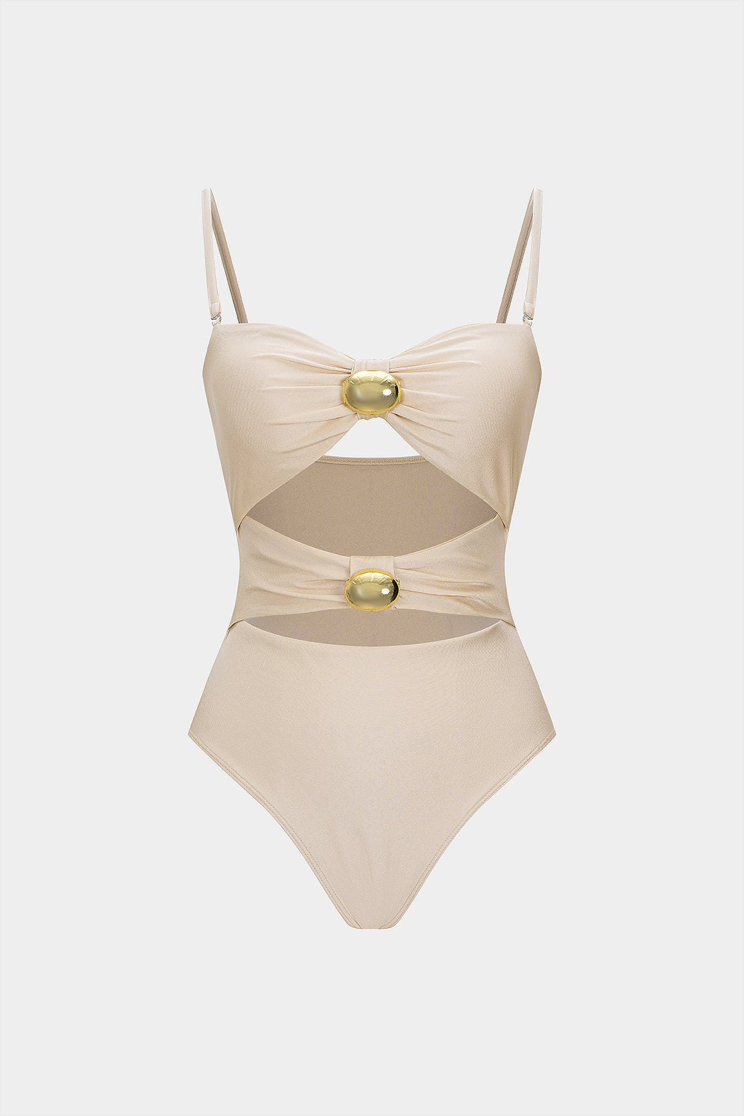 Aurelia Gold-Detail Cut-Out Swimsuit