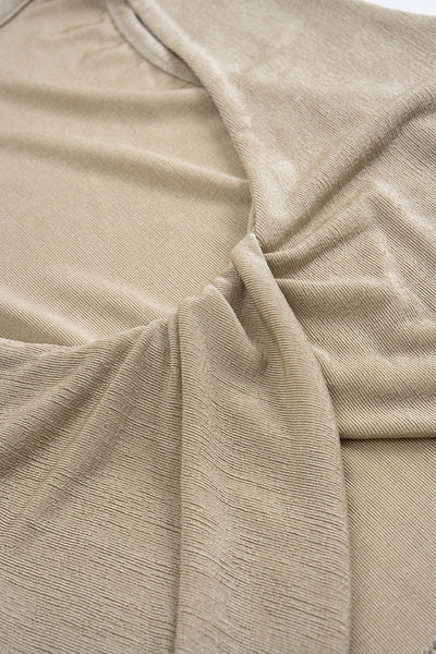 Golden Drape Gathered Crop &amp; Maxi Skirt Set