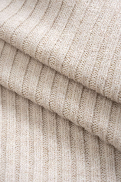 Beige Asymmetric Knit Sweater