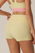 Shorts Lottie de lunares de tiro alto