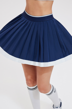 Perrie Contrast Hem Pleated Skort
