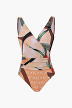 Natural Print Swimsuit & Pareo