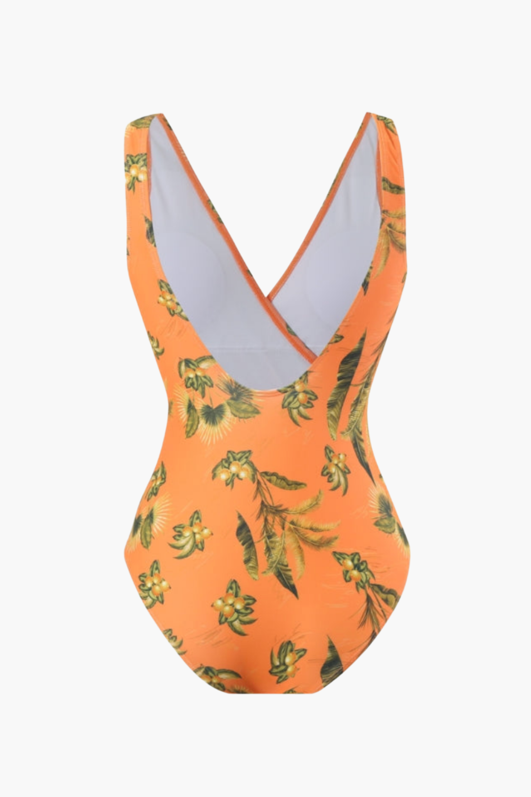 Orange Floral Swimsuit & Sarong
