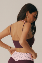 Mimi Polka Dot Layered Halter Bra