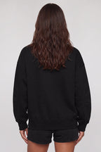 Women's Fall Solid Fleece Loose Mock Neck Sweatshirt