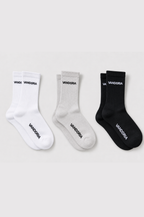 Vandoria Ribbed Crew Socks 3 Pieces