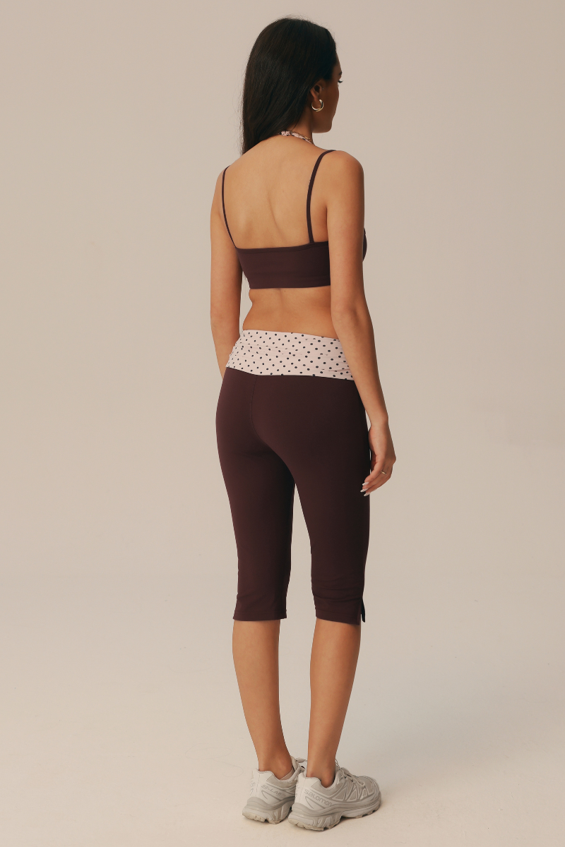 Mimi Polka Dot Bra & Capri Leggings Set