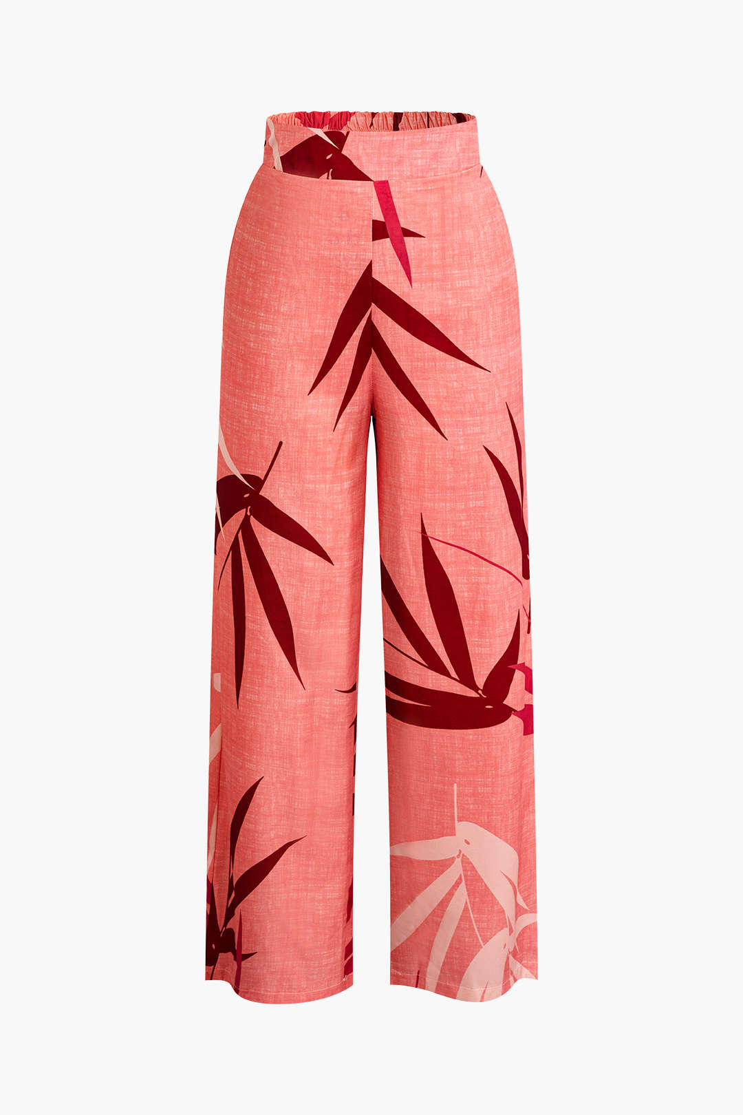 Tropical Bloom Lace-Up Bustier &amp; Palazzo Pants Set
