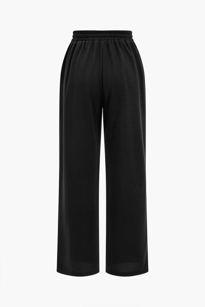 Ease One Shoulder Crop Sweat &amp; Palazzo Tracksuit Set