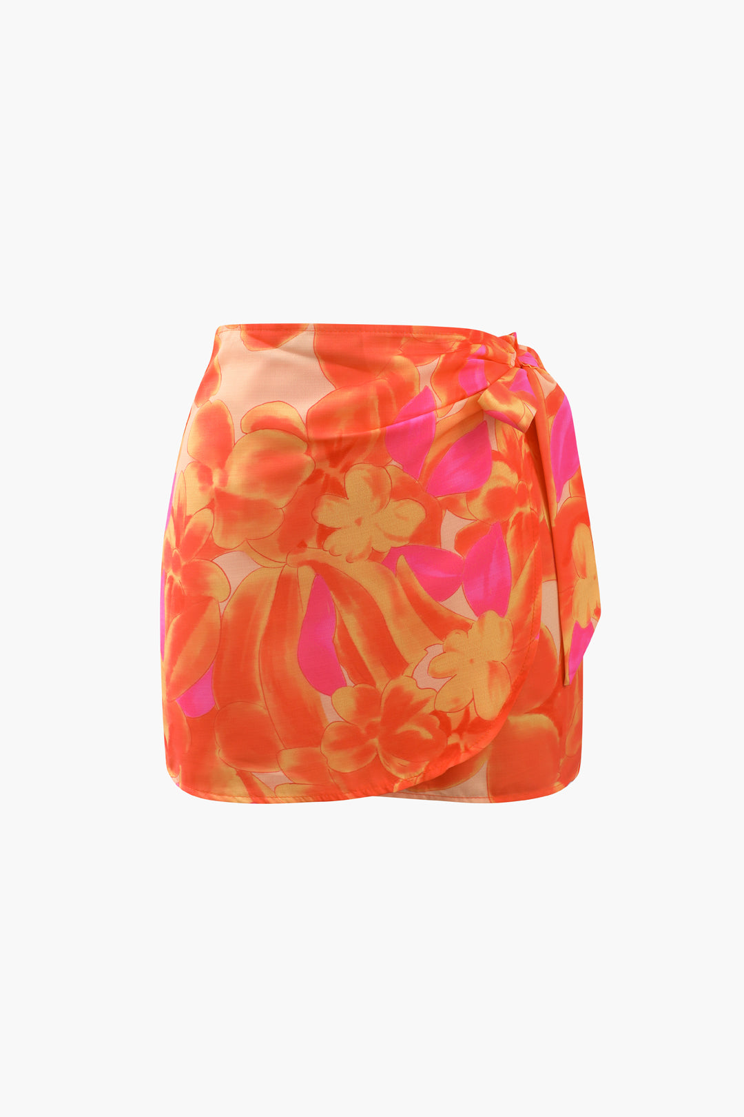 Floral Wrap Mini Skirt