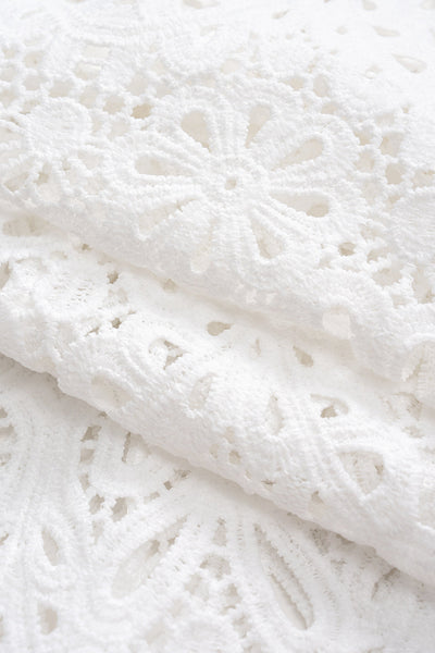 Daisy Cutwork Lace Crop Blouse