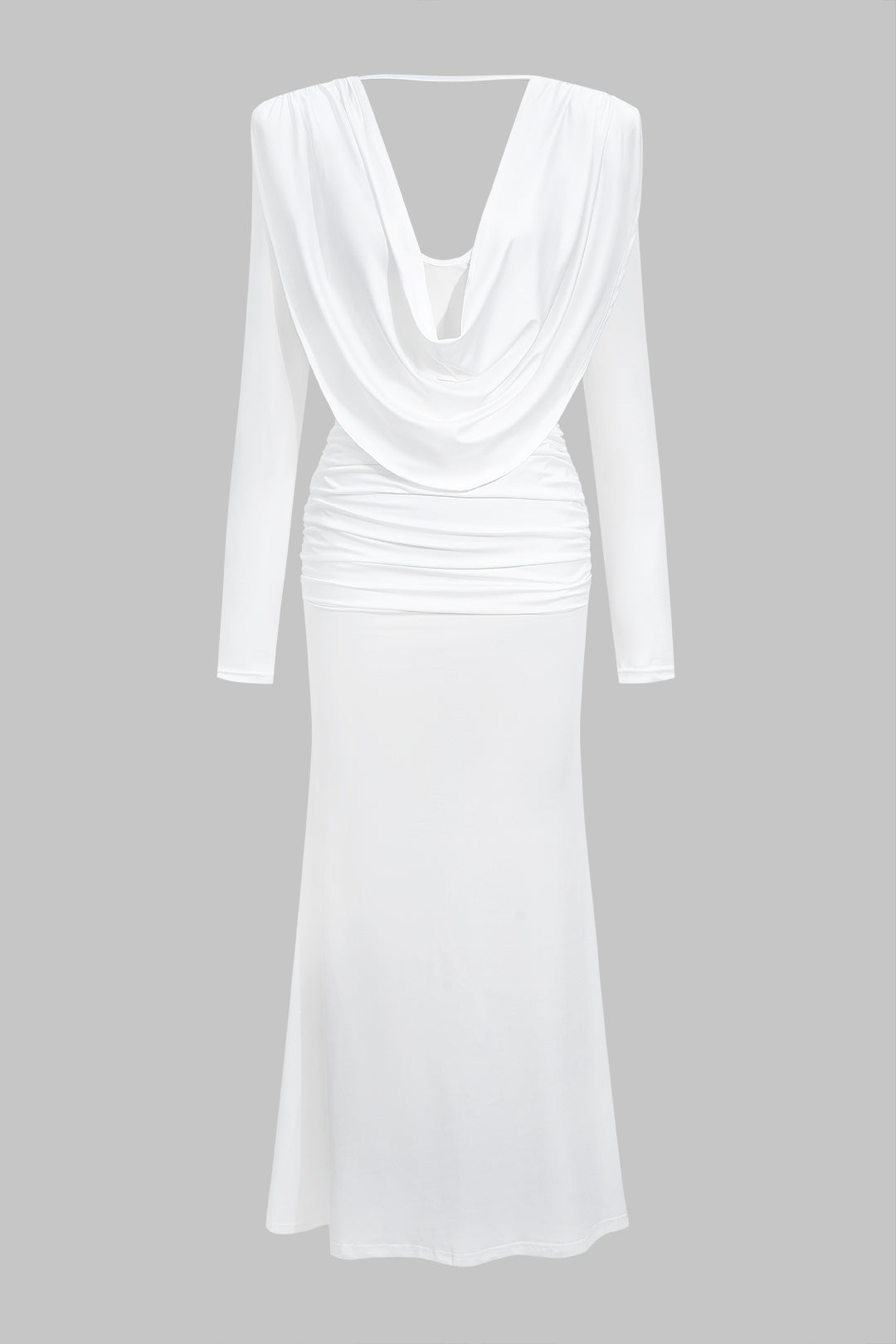 Dökümlü Uzun Elbise