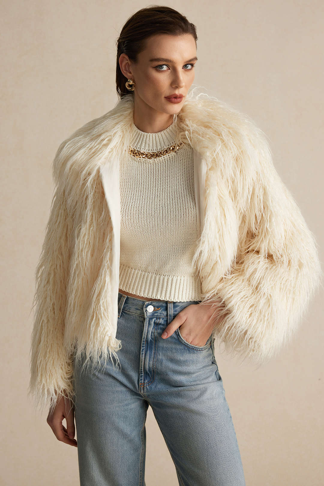 Ivory Dream Fur Jacket