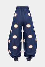 Yüksek Bel Fermuarlı Bol Paça Kot Pantolon