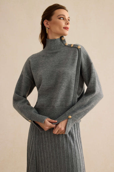 Asymmetrical Long-Sleeve Kazak