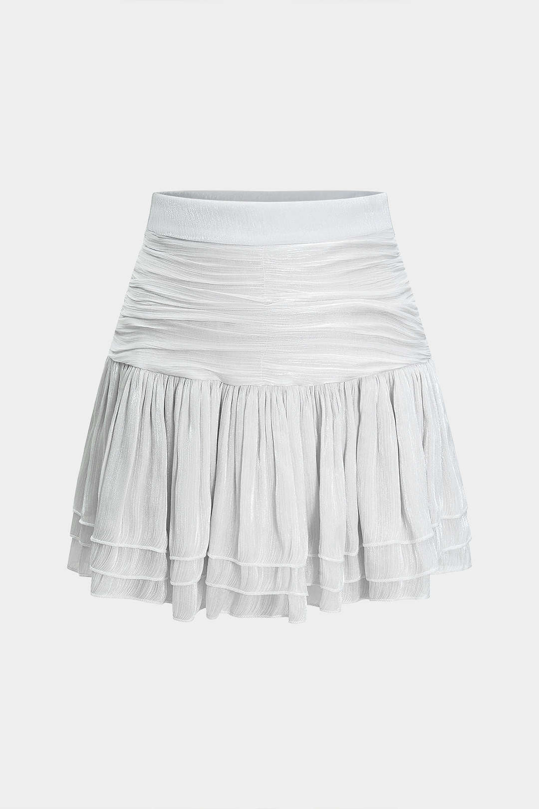 Elegance Ruffle Blouse &amp; Mini Skirt Set