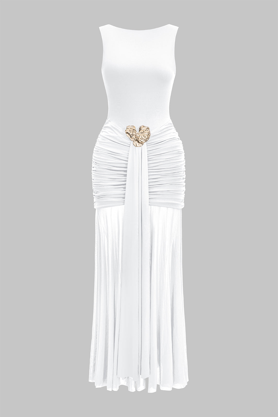 İşlemeli Midi Elbise