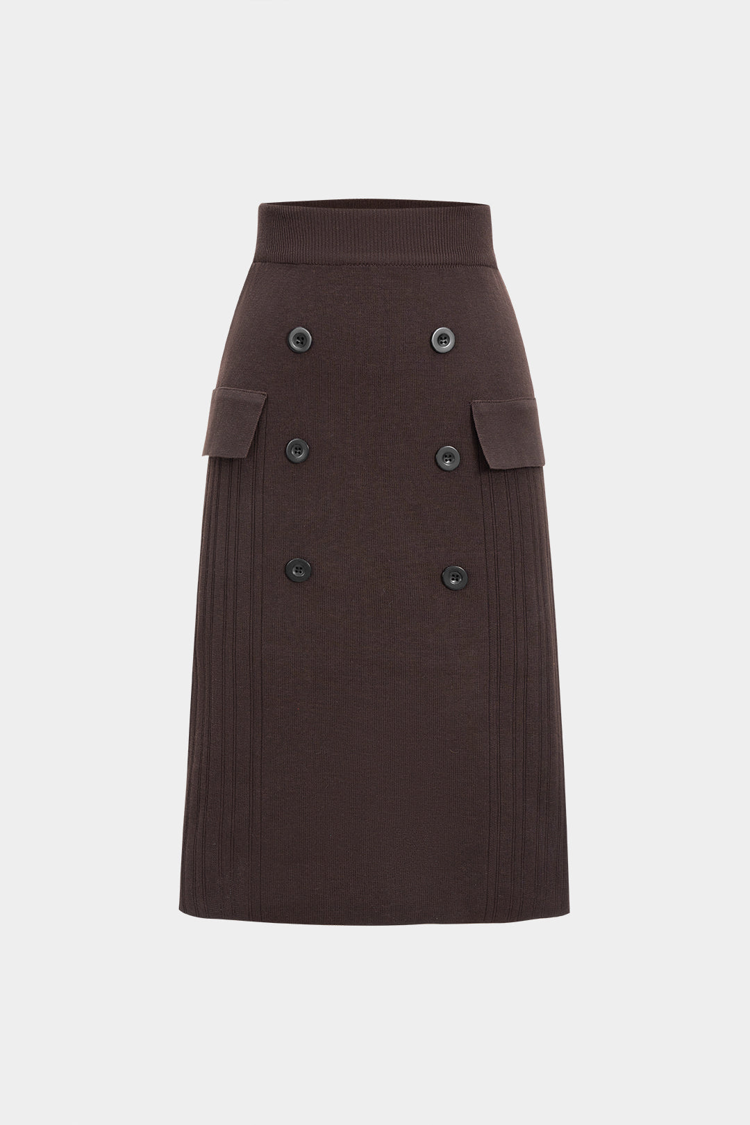 Vandoria Buttoned Knit Skirt